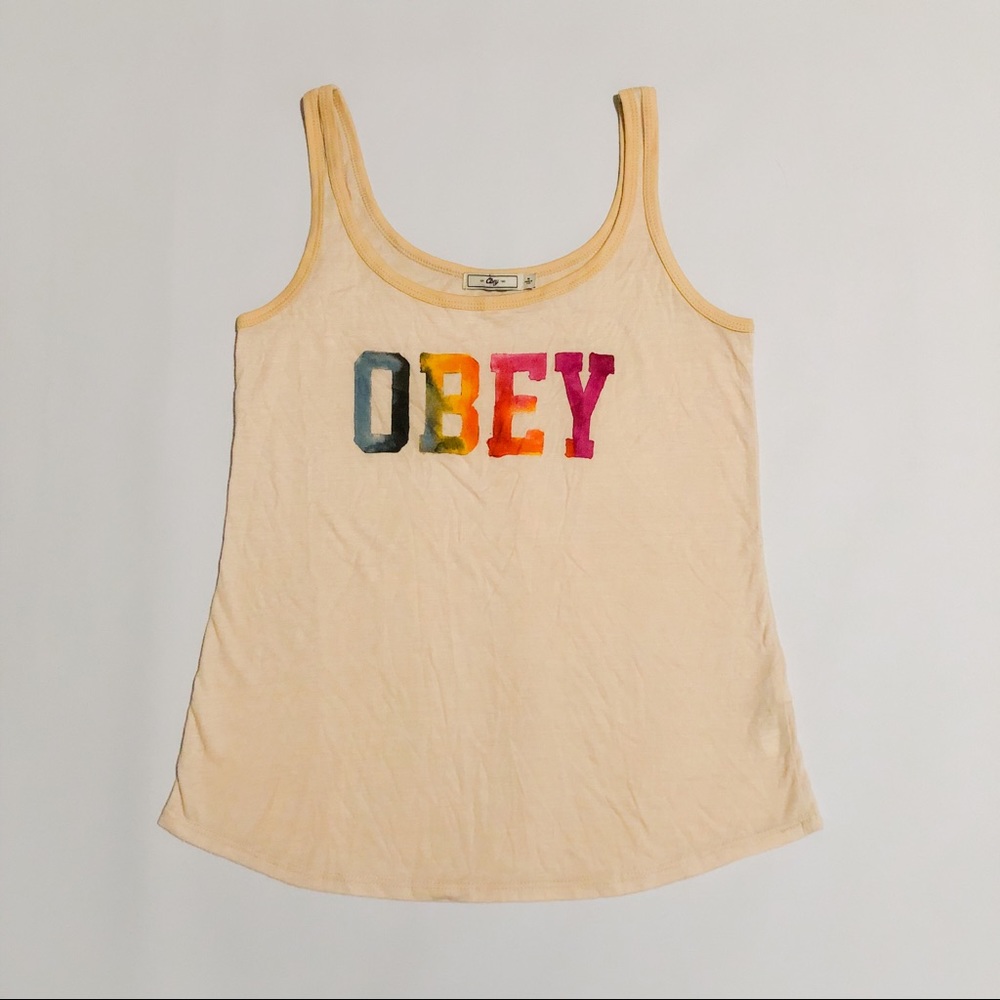Collegiate Watercolor Obey Tank Top